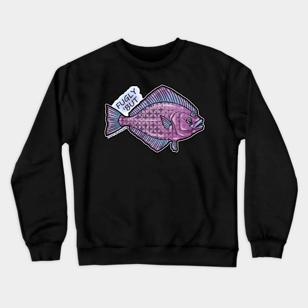 Fugly Halibut Crewneck Sweatshirt by Raven's Random